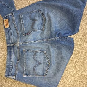 Levi’s! Blue straight and stretchy jeans